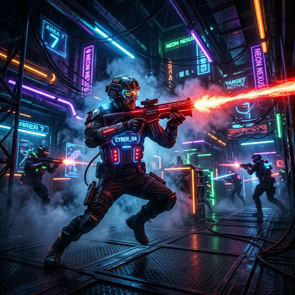 Laser Tag Combat Background
